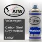 Preview: Volkswagen, Carbon Steel Grey Metallic, LA9W: 400ml Sprühdose, von ATW Autoteile West.